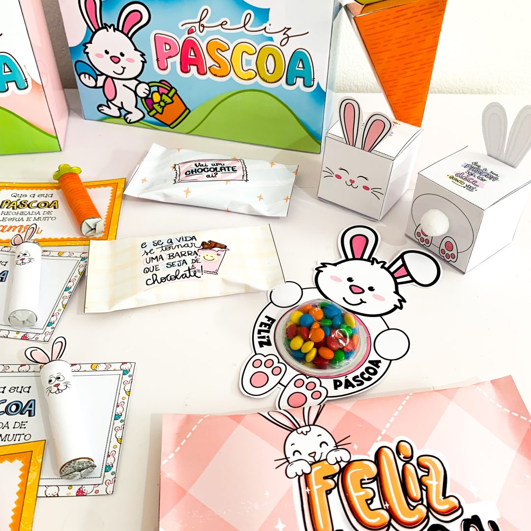 Kit Lembrancinhas de Páscoa coelhinho