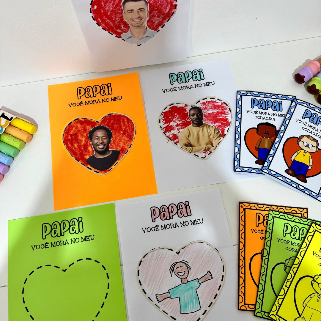 Kit Dia dos Pais tema "Você mora no meu coração"